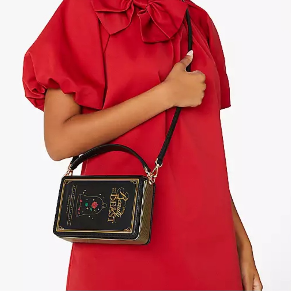 NWT Kate Spade X Disney Beauty and the Beast 3d Book Crossbody￼black - Picture 2 of 14